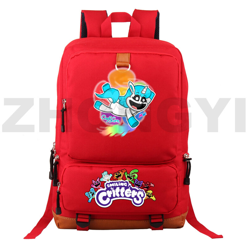 Hot Game Smiling Critters Casual Backpack Teenager College Anime School Bags Waterproof Daypack High Quality Laptop Bag for Men