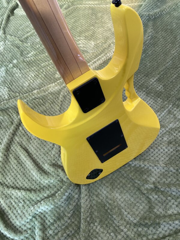 Guitarra elétrica com sistema Vibrato, laca de ouro, Shell embutidos Fretboard, ponto clássico, alta qualidade, frete grátis