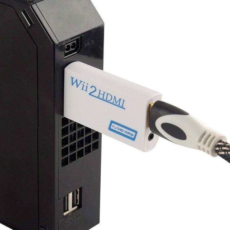Adaptador convertidor de escalado Full HD 1080P Wii a HDMI + salida de Audio de 3,5mm