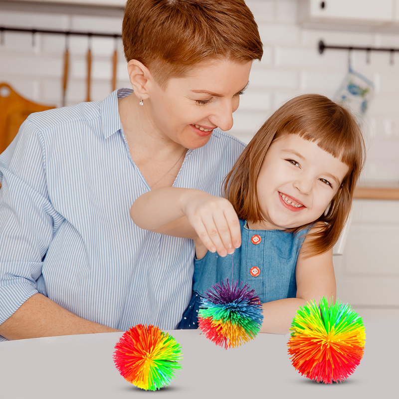 Bola de borracha colorida, 6/8/10cm, para crianças, anti-stress, elástico, engraçado, novidade