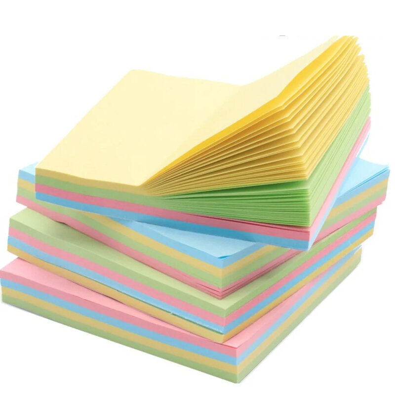 Notes autocollantes de couleur viscose, sous-rappel, couleurs mélangées, livre adapté au bureau, fournitures pour étudiants, 100 feuilles