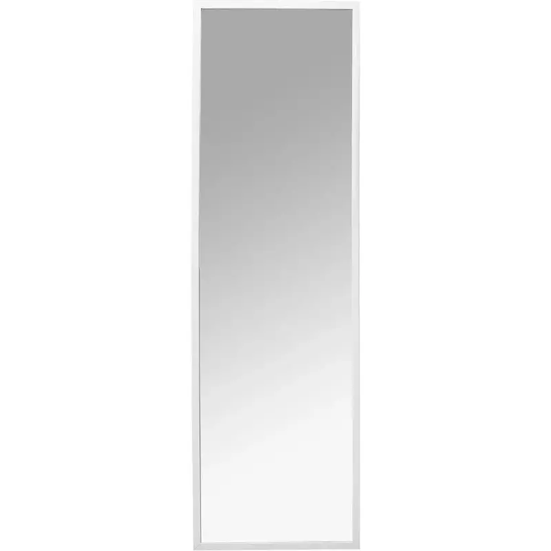 Полноразмерное зеркало с мольбертом в рамке, 58 дюймов, Д x 17,5 дюйма, белый цвет