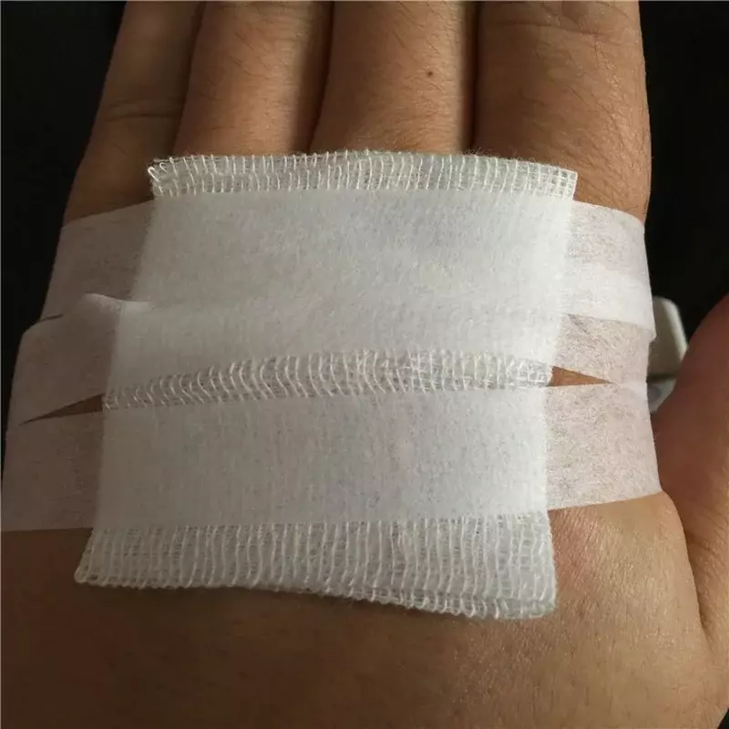 10pcs Cotton Absorbent Gauze Dressing Tape Patch First Aid Emergency Kit Disposable Wound Dressing Gauze Sponge Tape Patch