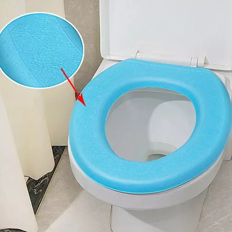 Impermeável O-Shape Soft Toilet Seat Cover, Lavável Closestool Mat, Almofada Pad, Bidé, Acessórios Do Banheiro