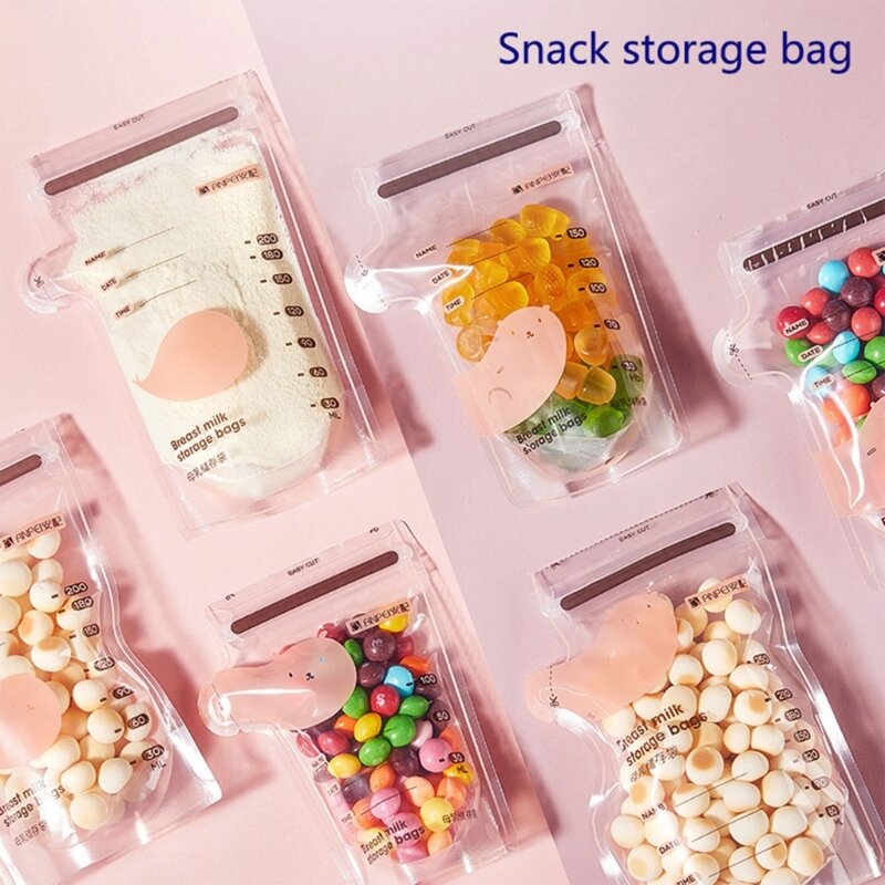 Borse portatili per la conservazione del latte materno borsa da viaggio per Snack per bambini sacchetti multiuso sacchetti per alimenti per cereali per bambini 30 pezzi
