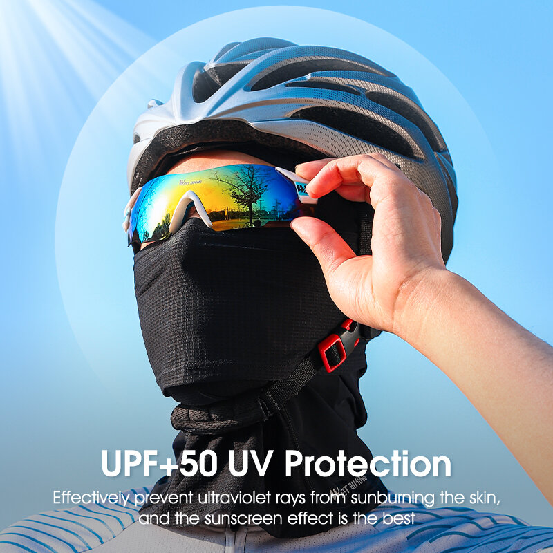 WEST BIKING-gorro de ciclismo para motocicleta, pasamontañas con protección solar UV, para correr, pescar, de seda de hielo