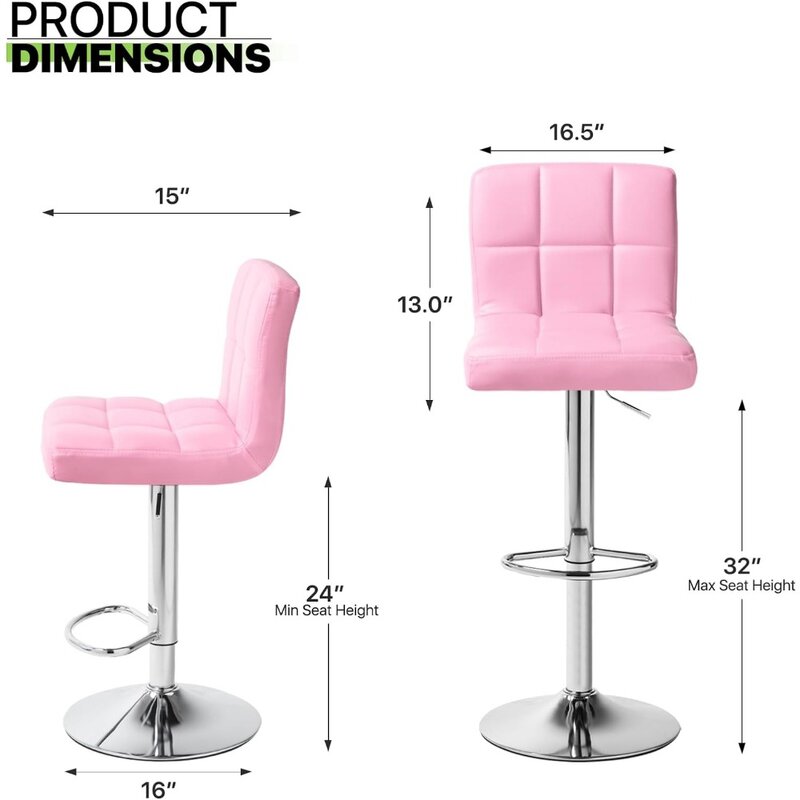 Magshion розовый квадратный регулируемый по высоте поворотный барный стул подъемник стул для паба