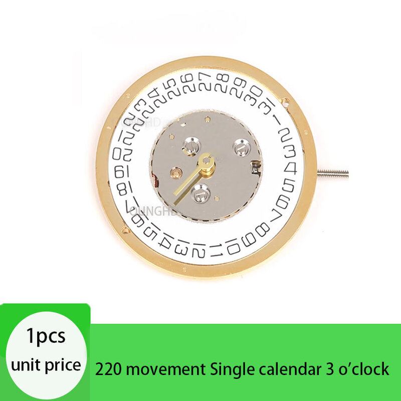 Accessori per il movimento dell'orologio originale nuovo di zecca isa 220 isa 220 movimento a due pin al quarzo calendario singolo 3 punti