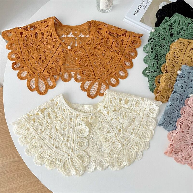 Knitting Fake Collar Vintage Crochet Solid Color Detachable Collar Clothes Accessories Shirt