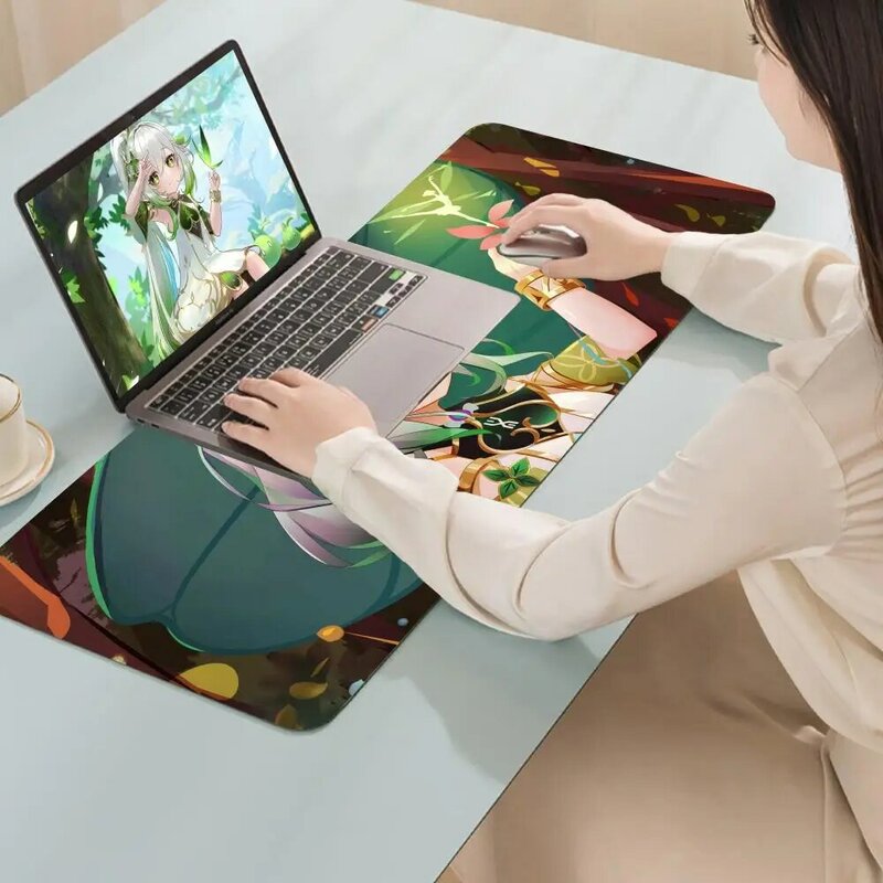Genshin Impact Nahida Luxury Mouse Pad Large Anime Desk Mat Luxury Desktop Cartoon Gaming Gamer Keyboard Office Computer Cushion