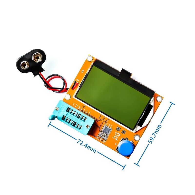 Probador gráfico de transistores LCR-T4, condensador de resistencia, tiristor ESR, pantalla LCD