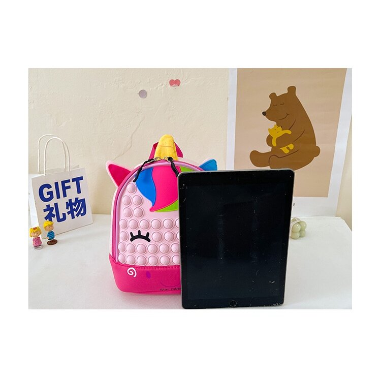 어린이 유치원 배낭 귀여운 책가방, 한국 에디션 소녀 패션 만화 실리콘 프레스 작은 책가방, 2022 신제품