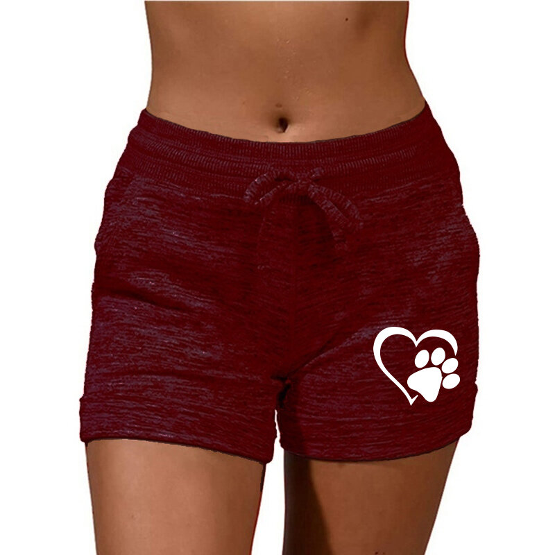 Women Fashion Soft and Comfy Activewear Casual Shorts with Pockets and Drawstring High Waist Sport Stretchy Shorts