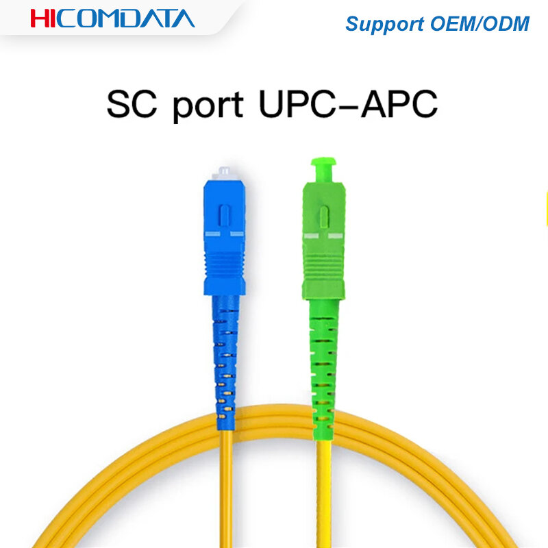 Cable de conexión de fibra óptica SC piezas, Conector de conexión de 5 APC-UPC SC SM de 2,0mm, 9/125um FTTH, puente de fibra óptica de 3m, 10m, 30m