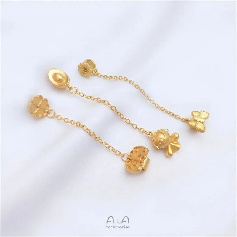 Sha Jin Yu Yuan Bao Bow Tie Big Hole Bead Hanging Chain DIY Bead Bracelet Separation Bead Head Jewelry Accessories B781