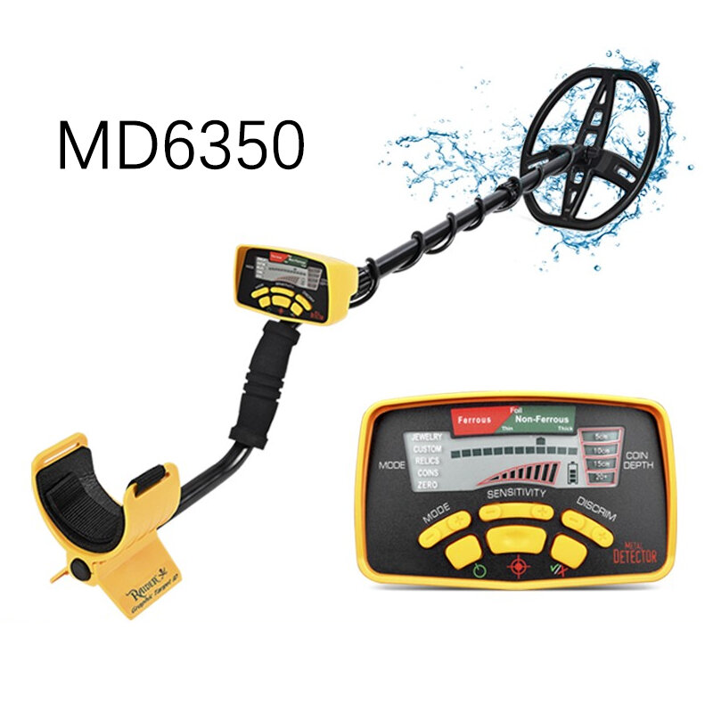 To MD6350 Professional Underground Metal Detector Gold Digger Treasure Hunter MD-6350 LCD Display Pinpointer Metal detector Coil