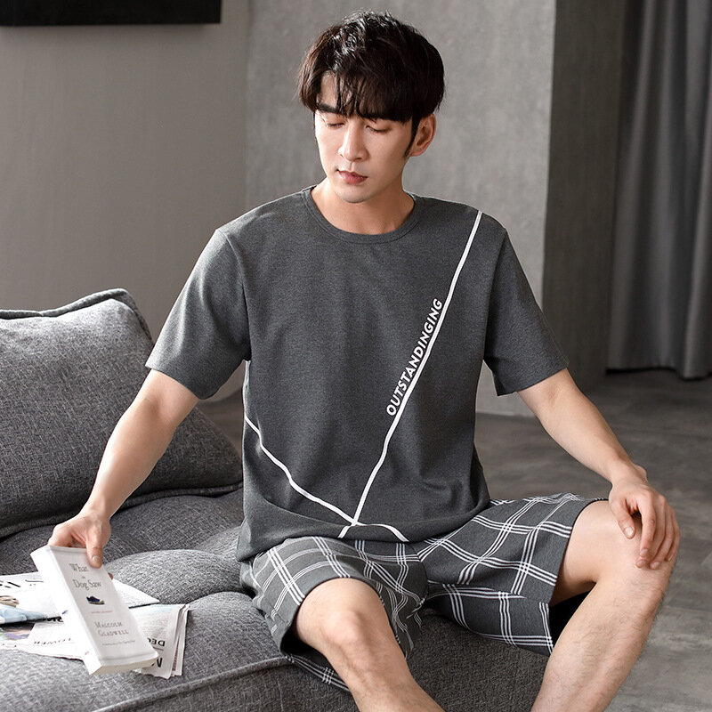 Sommer Nachtwäsche Kurzarm große Größe Baumwolle Pyjama Sets Shorts Nachtwäsche Homewear Sets Marke koreanische Mode Pyjamas