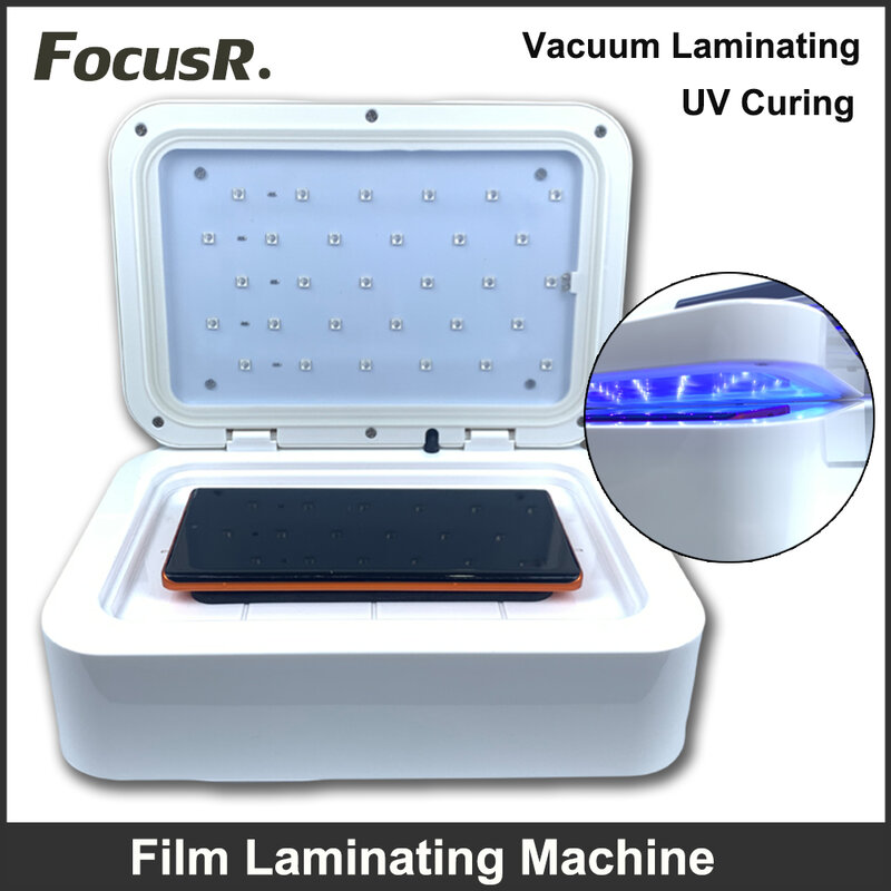 Mesin pelaminasi UV vakum Fonlyu, untuk layar melengkung pelindung ponsel Film hidrogel Laminator alat penghilang gelembung