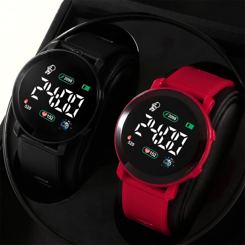 Jam tangan pasangan jam tangan Digital LED untuk pria wanita pelajar olahraga Tentara militer jam tangan silikon jam elektronik Hodinky Reloj Hombre