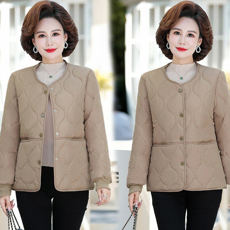 여성용 라운드넥 파카 캐주얼 재킷 코트, 가볍고 따뜻한 겨울 의류, 2023 코트