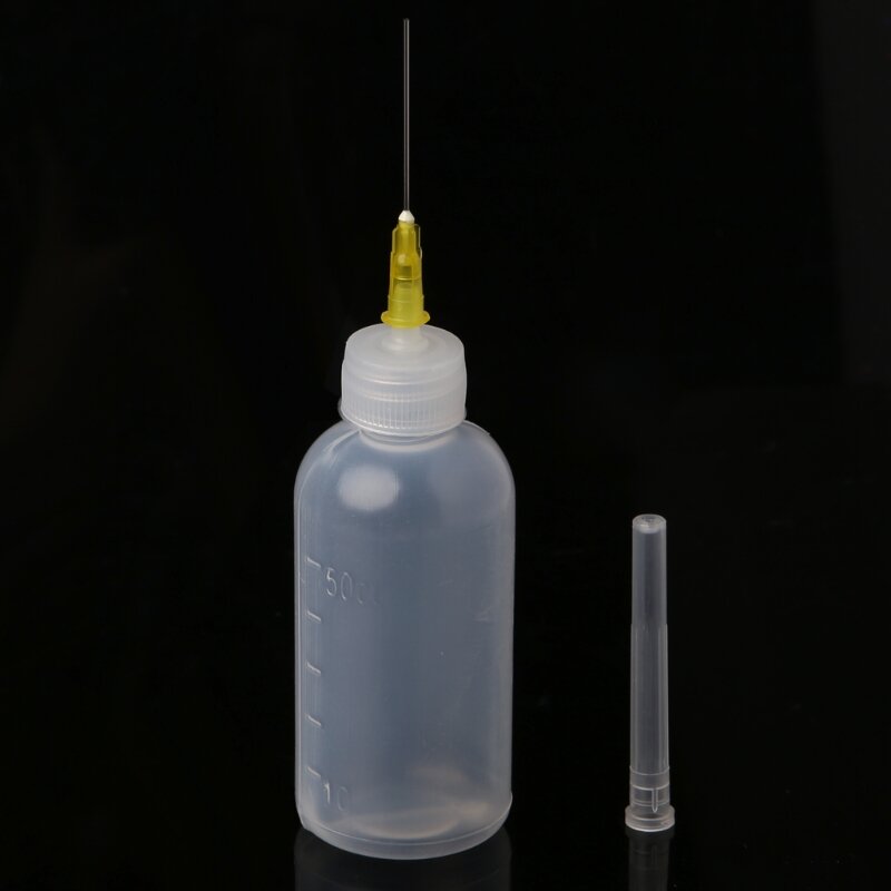 1/5PCS 50ML Plastic Liquid Alcohol Bottle for Dispenser Rosin Solder Flux Paste for Phone PCB Cleaning Welding Repair Tools
