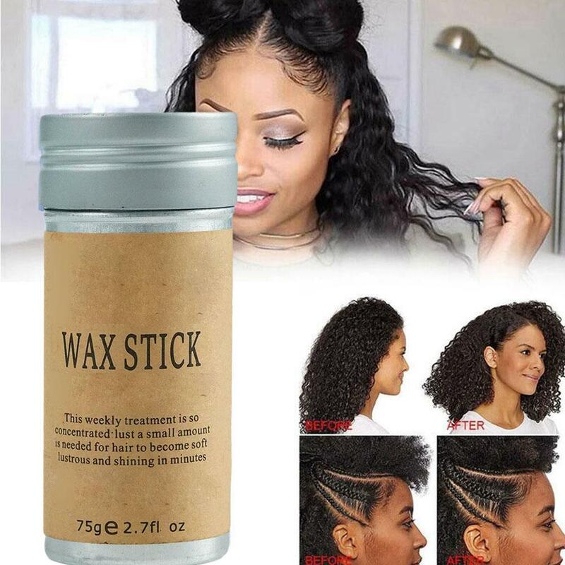 Non Greasy Hair Wax Stick For Wigs And Broken Hair Long-Lasting Styling Pomade Stick 75g Styling Hair Wax Artifact