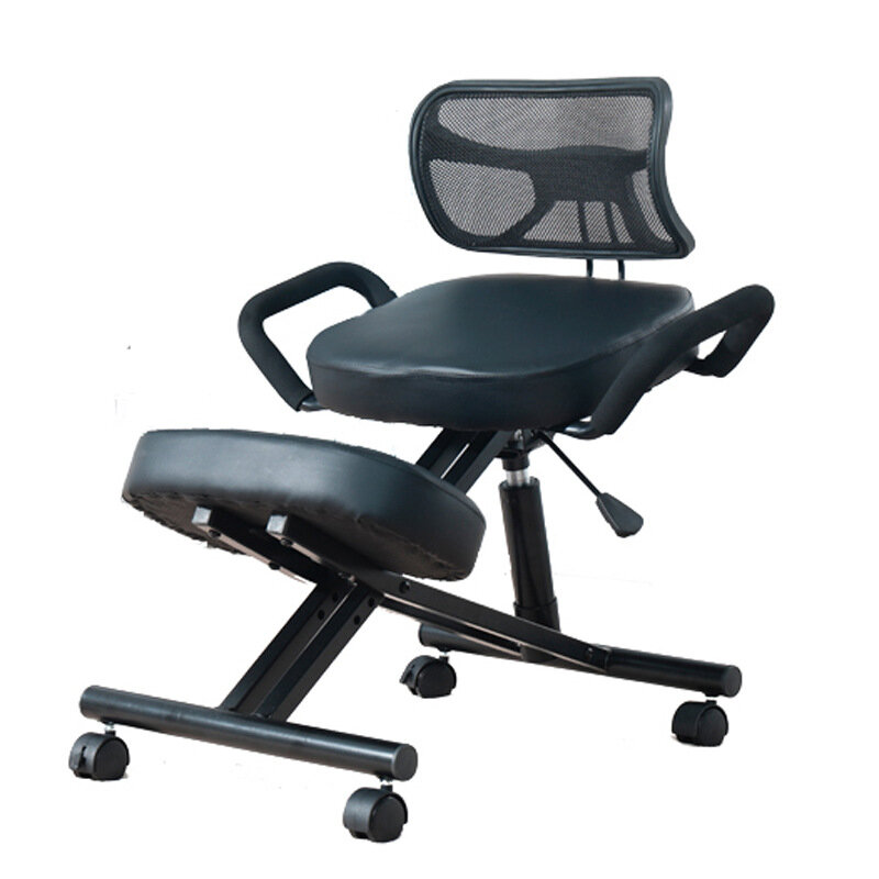 Chaise d'ordinateur pliante ergonomique en acier, position assise, dossier, rotation, levage, maison, écriture