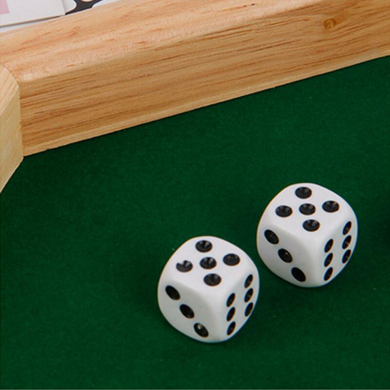 Vassoio per dadi ottagonale in legno gioco da tavolo per gioco di famiglia gioco di dadi notturni con dadi