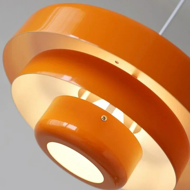 Designer Retro orange Pendel leuchte Esszimmer Restaurant Wohnkultur LED Decke Kronleuchter Lampe für Cafe Bar mittelalter liche hängen
