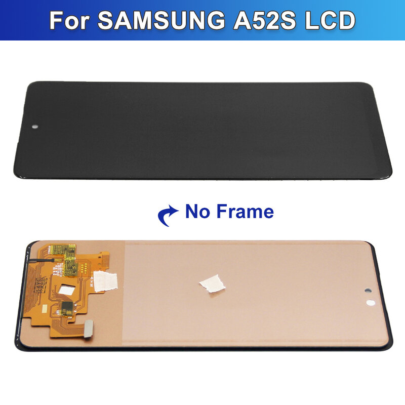 Peças de reparação do digitador do ecrã táctil LCD, A52S testado, 6,5 ", Samsung A52s 5G, A528, A528B, A528M, A528B, DS