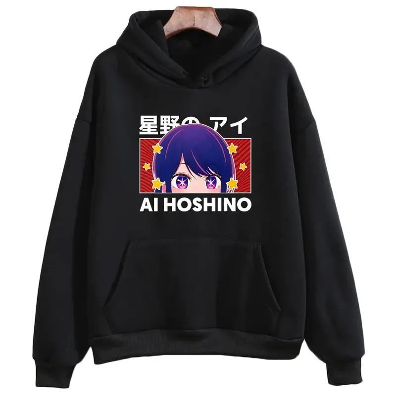 Hoshino Ai Oshi No Ko Print Hoodies Vrouwen Cartoon Grafische Sweatshirt Casual Japanse Anime Hoodie Causale Lange Mouw Kleding Top