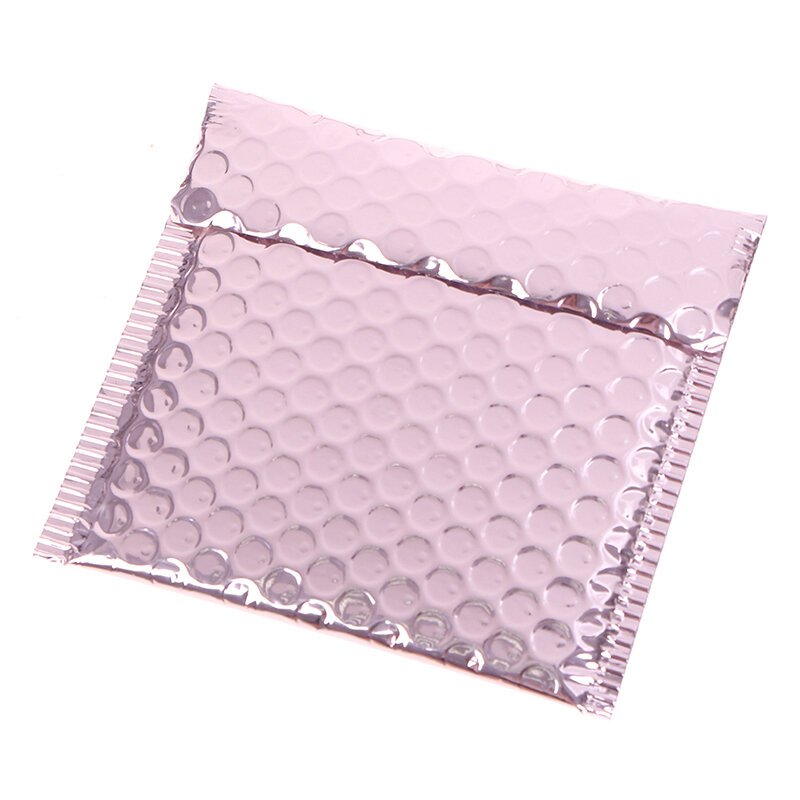Bolsas acolchadas de papel de aluminio, sobres acolchados de 15cm x 13cm, color oro rosa, 10 unidades por lote