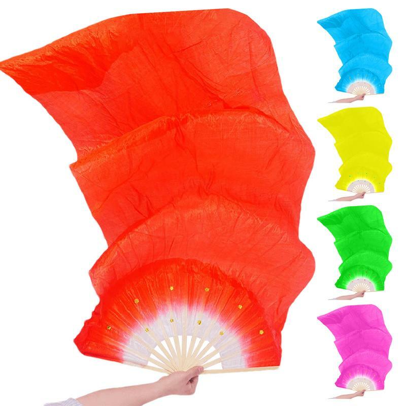 Ventagli di danza del ventre 1.8 metri ventagli di danza del ventre lunghi con costole spesse colorate belle forniture per la danza veli a ventaglio pieghevoli per