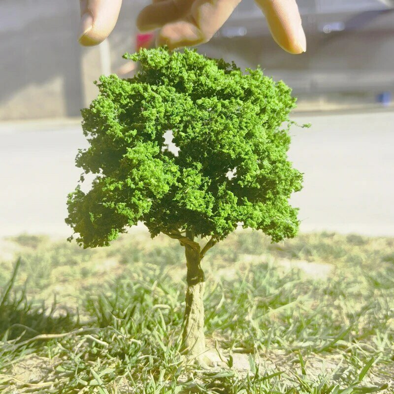 12cm Wire Tree Model Miniature Landscape Green Tree Decoration Mountain Sand Table DIY Material Scale Model Train Railway Layout