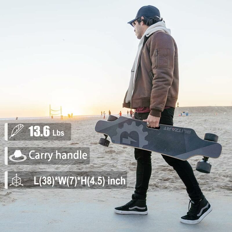 Papan seluncur listrik, Skateboard elektronik Longboard 38 "18mph 350w Motor tanpa sikat