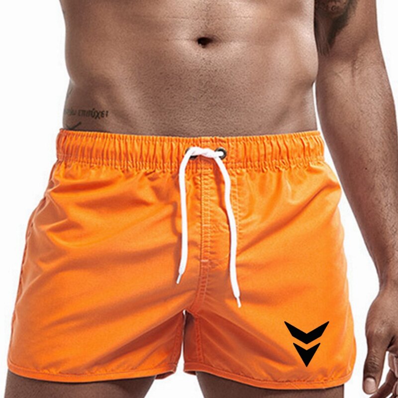 Pantalones cortos de natación para hombre, diseño de cintura elástica, estampado de secado rápido, surf, deportes acuáticos, playa, Verano