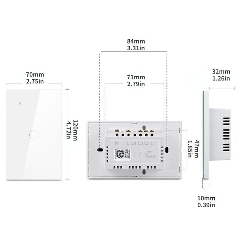 HomeKit WiFi Touch Schalter Für Licht, UNS 1/2/3 Gang Smart Timer Schalter App Remote Voice Control Arbeitet Mit Alexa Google Siri