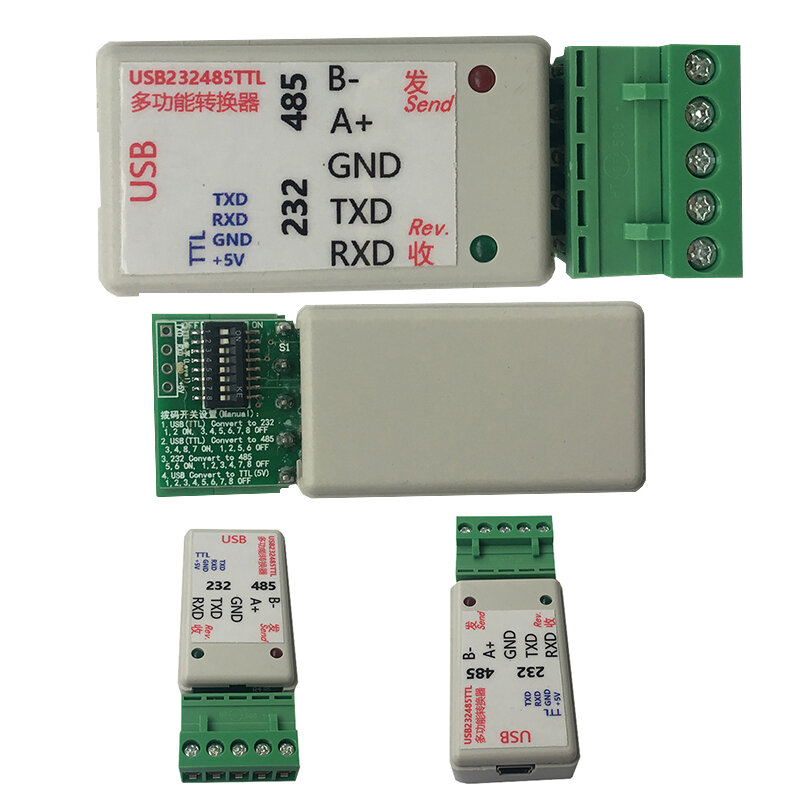 インジケーター付き多機能コンバーター,USB to 485,usbから232, 232〜485,ttl,3 in 1