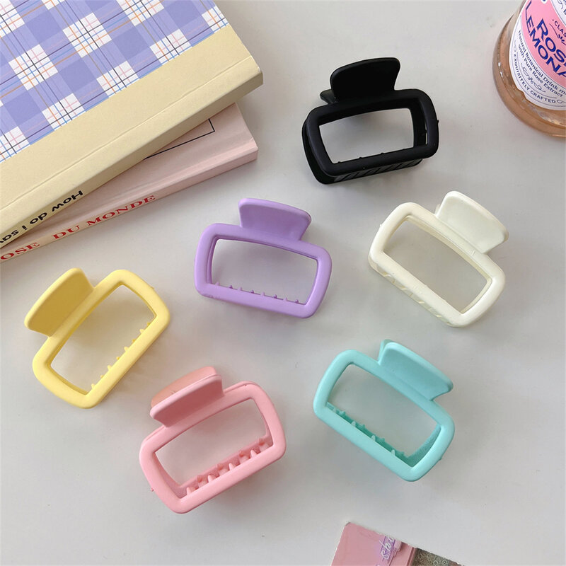 1/3/5PCS Shark Clip Square Hair Up Hairpin Headgear Fashion Miss Scratch Hair Accessories Monochrome Small Lightness Frosted