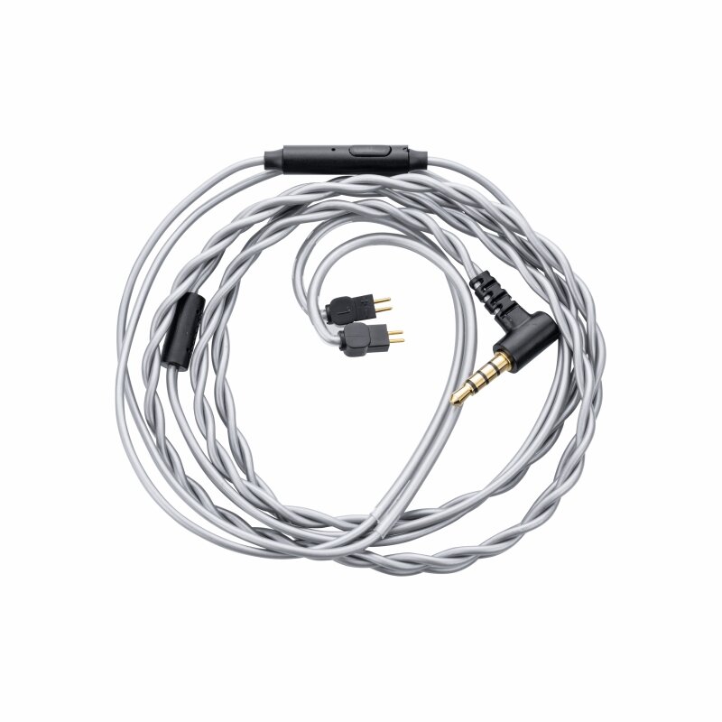 Moondrop MC1 kabel mikrofon serbaguna, mikrofon kabel ditingkatkan Earphone 3.5mm 0.78mm-2pin