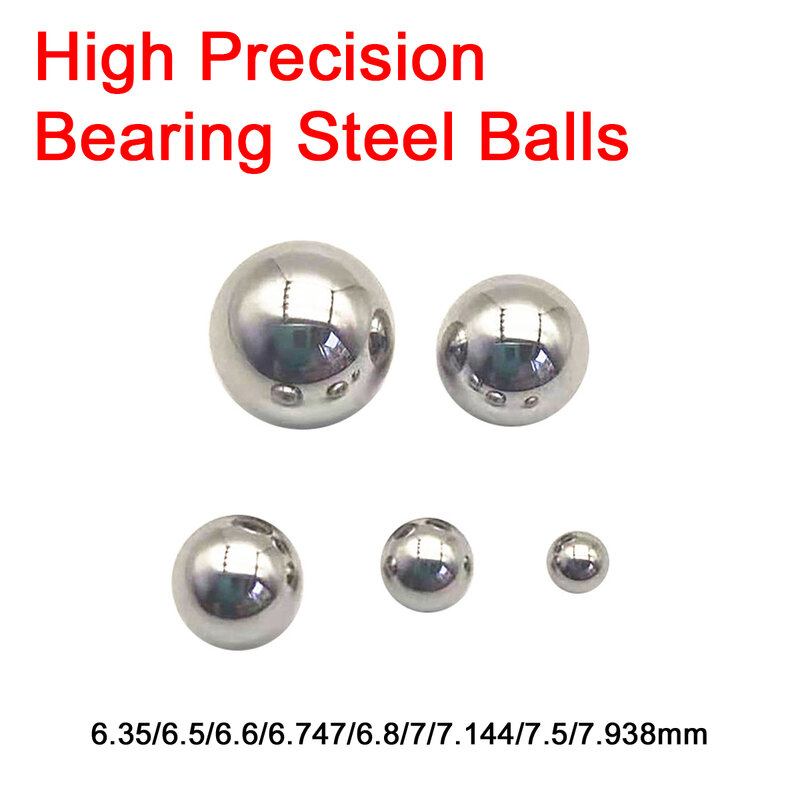 Rodamiento de bolas de acero de alta precisión, 10/50/100 piezas, 6,35/6,5/6,6/6.747/6,8. 7/7.144/7.5/7mm, rodamiento cromado, cuentas sólidas de acero