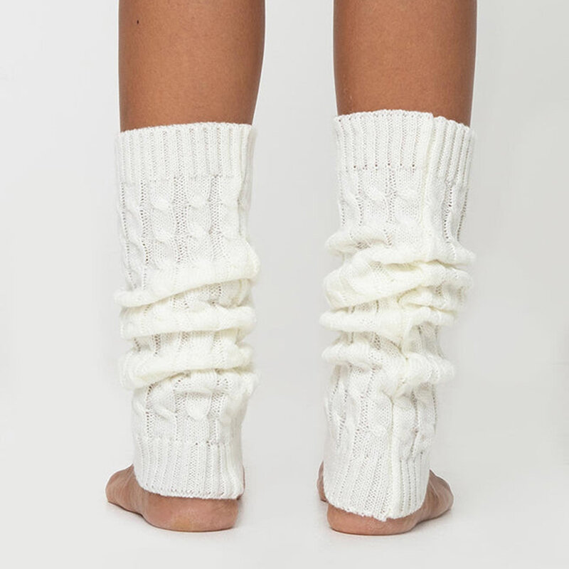 Scaldamuscoli in maglia da donna inverno Y2k Harajuku calzini lunghi al ginocchio ghette calzino alla caviglia stile Lolita giapponese