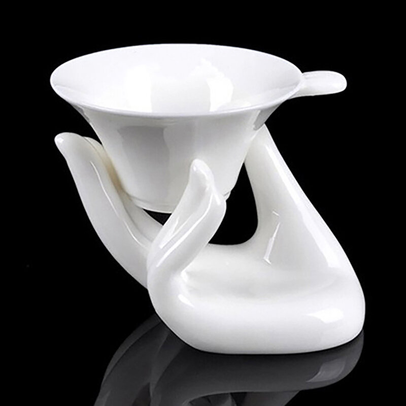 White Porcelain Buddha's Hand Tea Filter Ceramic Tea Strainer Tea Set Tea Set