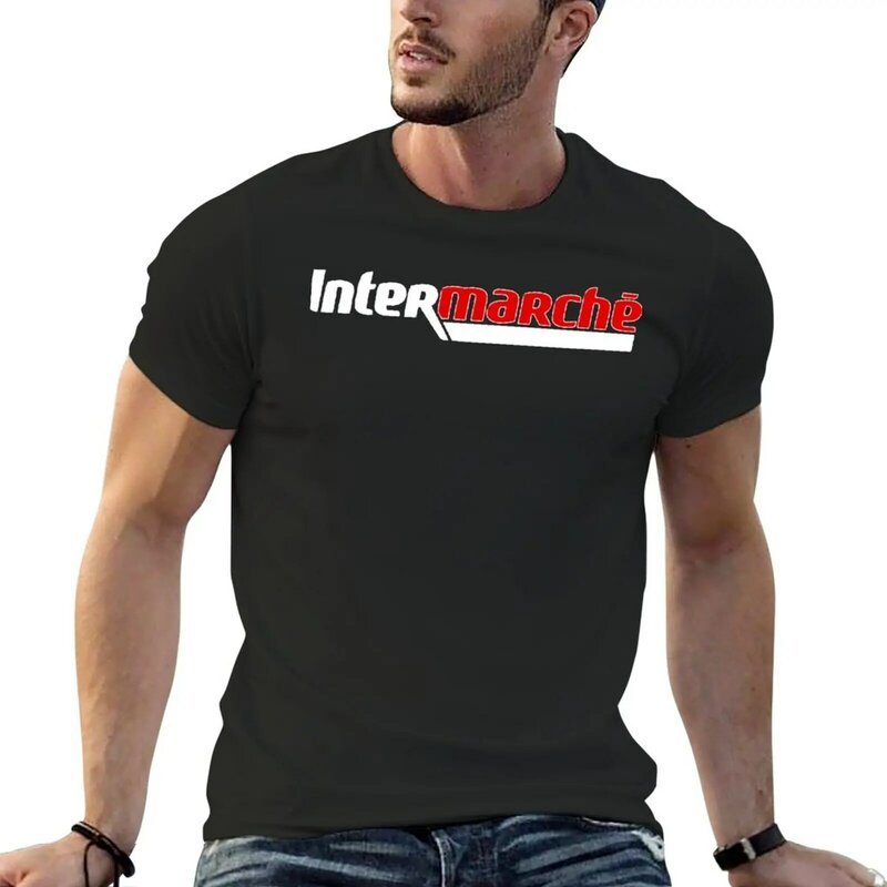 남성용 심플 인터마르크 디자인 티셔츠, 귀여운 옷, 오버사이즈 티셔츠, 빈티지 의류, 빈티지 그래픽 티셔츠, 신제품
