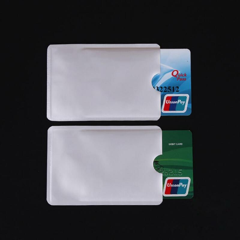 10Pcs ID 카드 홀더 안티 스캔 신용 RFID 카드 보호 안티-마그네틱 홀더 가방 지갑