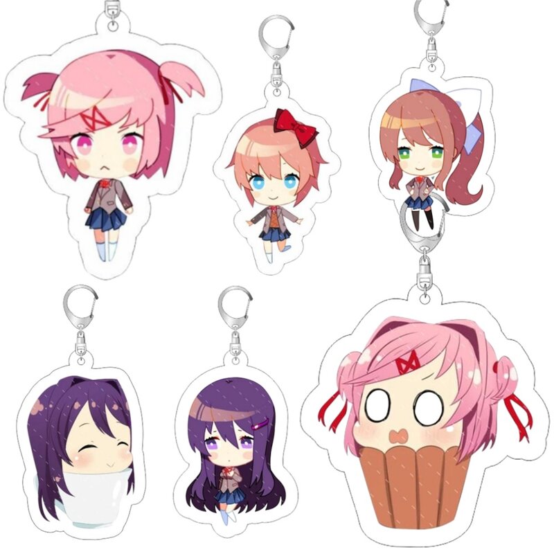Hot Anime Q Edition Fashionable Acrylic  Figures Keychain Gifts For Friends Or Children 6cm