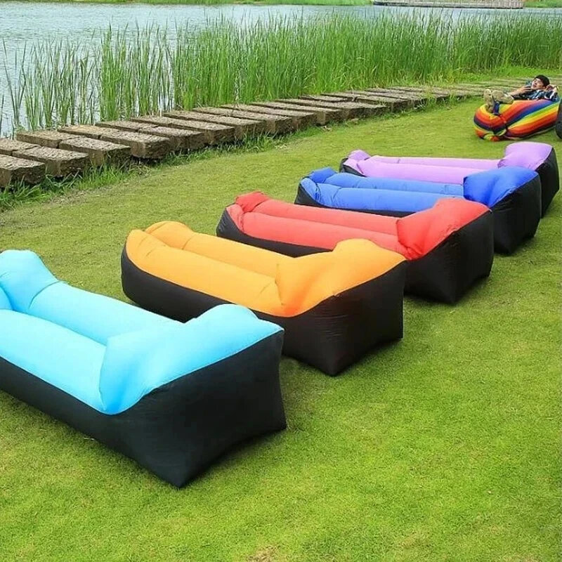 Trend Outdoor Products Fast Infaltable Air Sofa Bed Good Quality Sleeping Bag Inflatable Air Bag Lazy bag Beach Sofa