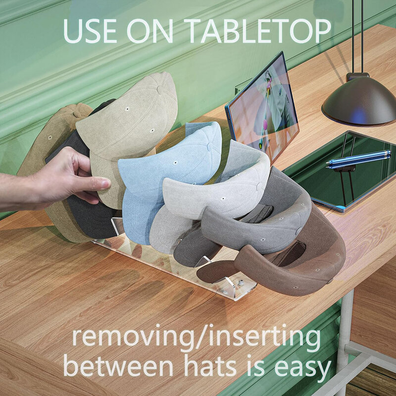 Baseball Cap Curved Holder For Desktop High Capacity Hat Organising Tool For Homes Offices