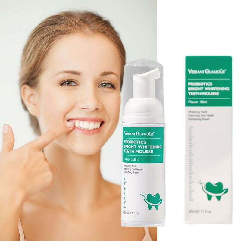 60Ml Tanden Whitening Mousse Tandpasta Bleken Diep Bleken Orale Dentifrice Tand Verwijdert Reinigingsvlekken Hygiëne Plaque H1w6