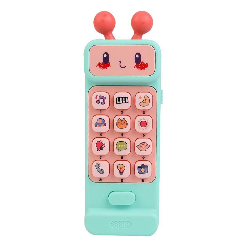 Ponsel mainan bayi, telepon mainan bayi untuk bayi, telepon mainan bayi untuk anak-anak dengan 12 fungsi mainan ponsel bayi dengan musik dan